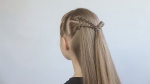 Красивая прическа на длинные волосы из жгутов