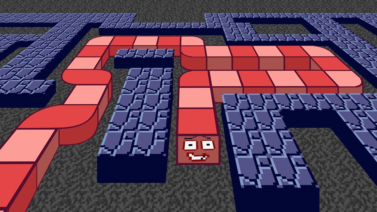 🐍Змейка в гигантском лабиринте Марио!