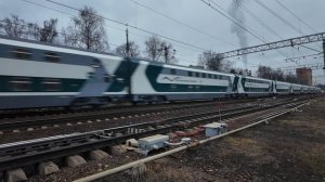 Первый рейс поезда Буревестник Москва-Нижний Новгород с пассажирами. Станция Болшево