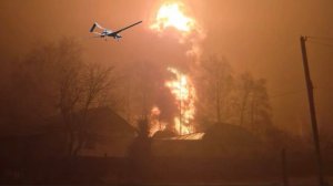 Появились кадры атаки дронов на Тамбовскую область. Атакована Дмитриевская нефтебаза. 03.12.25