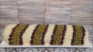 Салат на Новый Год  КОРОЛЬ САЛАТОВ салат рулет Красивый салат на праздничный стол