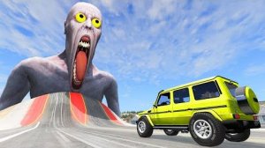 Эпический побег от скромника (SCP-096) Mercedes G63 против гигантского выпячивания _ Horror