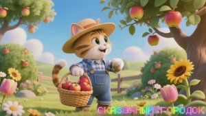 Весёлые животные помогают в саду 🍎🍇 Мультик для детей