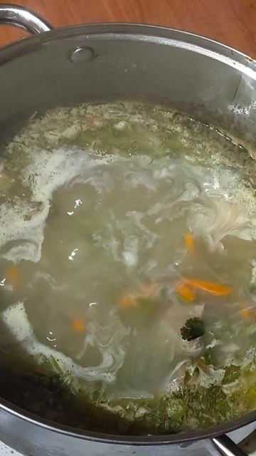 Суп из утки с дайконом.