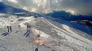 3.12.2025 Горный курорт Роза Хутор. 2320м. Роза Пик, вид в сторону Чёрного моря.