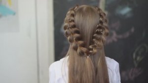 Коса из резиночек - прическа на длинные волосы