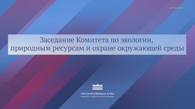 Государственная Дума заседание Комитета по экологии, природным ресурсам, 3 декабря 2025 года
