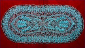 Салфетка овальная спицами. Уголок. Часть 2.