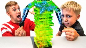 ААаааа! ДЖЕНГА под ТОКОМ — Экстремальная ДЖЕНГА с ЭЛЕКТРОШОКОМ⚡