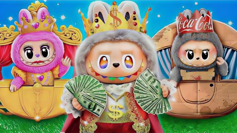 Лабубу. Сделай сам принцессу Лабубу из картона и золотинки. Веселый урок своими руками