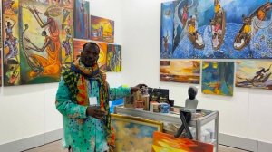 Африканские художники на Художественно-промышленной выставке-форуме "Уникальная Россия"