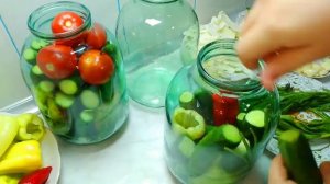 ОГУРЦЫ И ПОМИДОРЫ В ТОМАТНОМ ЗАЛИВКЕ