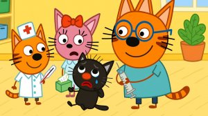 Три Кота лечат Сажика! У него сильный насморк — мультфильм для детей