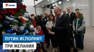 Владимир Путин принял участие во всероссийской новогодней акции «Ёлка желаний»