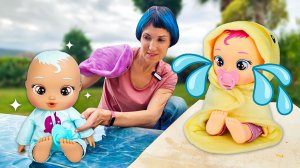 Волшебные куклы: плачут и смеются!🌟 Маша Капуки снова как мама заботится о Cry Babies