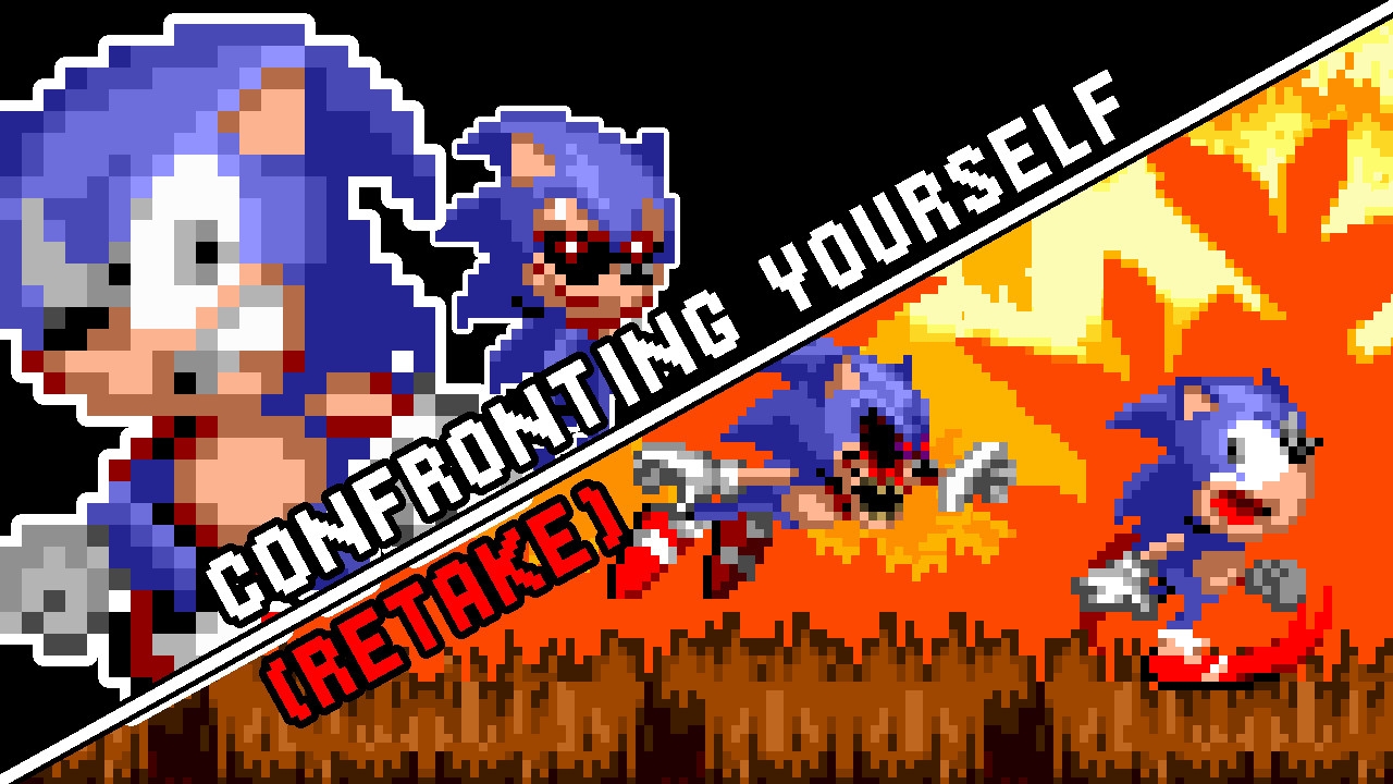 Confronting yourself Sonic exe Sprite animation (Против самого себя Соник.ехе Спрайтовая Анимация)