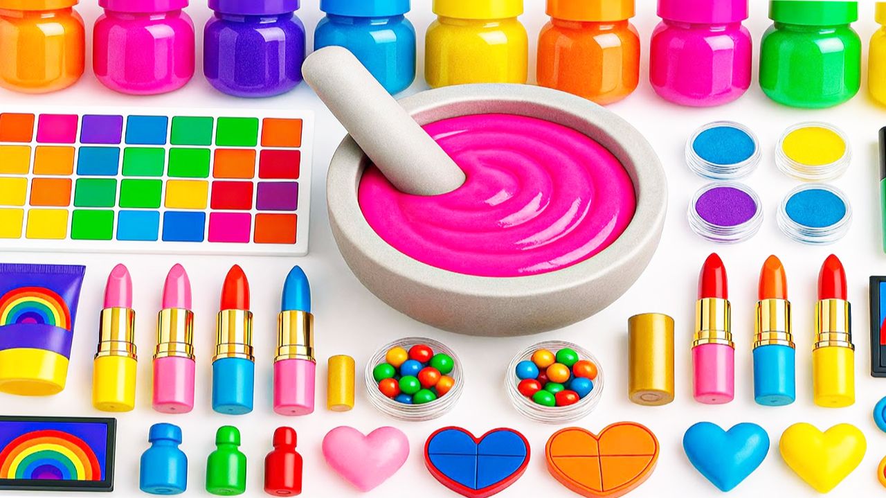 Мультики для детей. Радужная смесь для разноцветного слайма. Смотреть онлайн мультики малышам