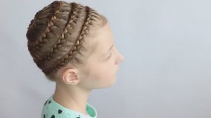 Корзинка улитка - прическа для школы