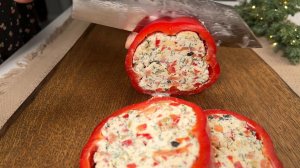 Фаршированный ПЕРЕЦ по новому. ЗАКУСКА НА ПРАЗДНИЧНЫЙ СТОЛ. Просто Супер, не пожалеете!