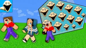 2 НУБА И ДЕВУШКА ПРО ПРОТИВ ЦУНАМИ ГОЛОДНЫЙ ЧЕРВЬ В МАЙНКРАФТ