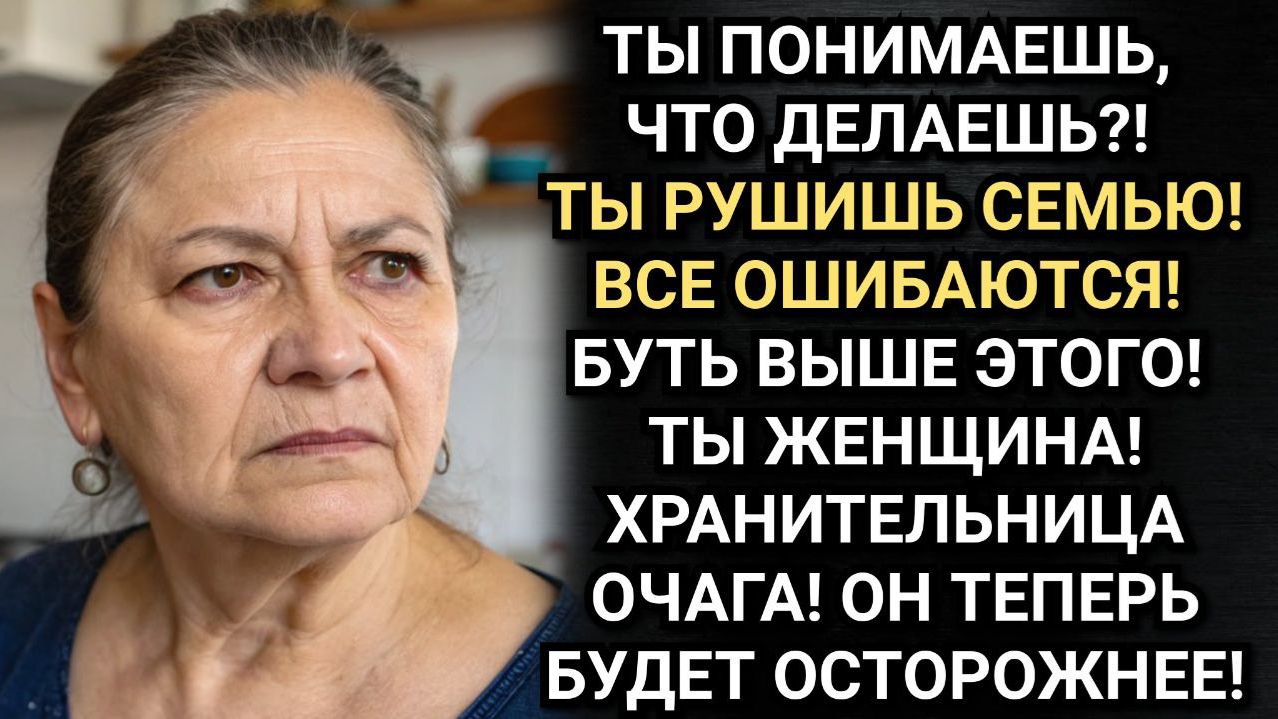 Ты должна его простить. А не разрушать семью! Давила на невестку свекровь. Аудио рассказы