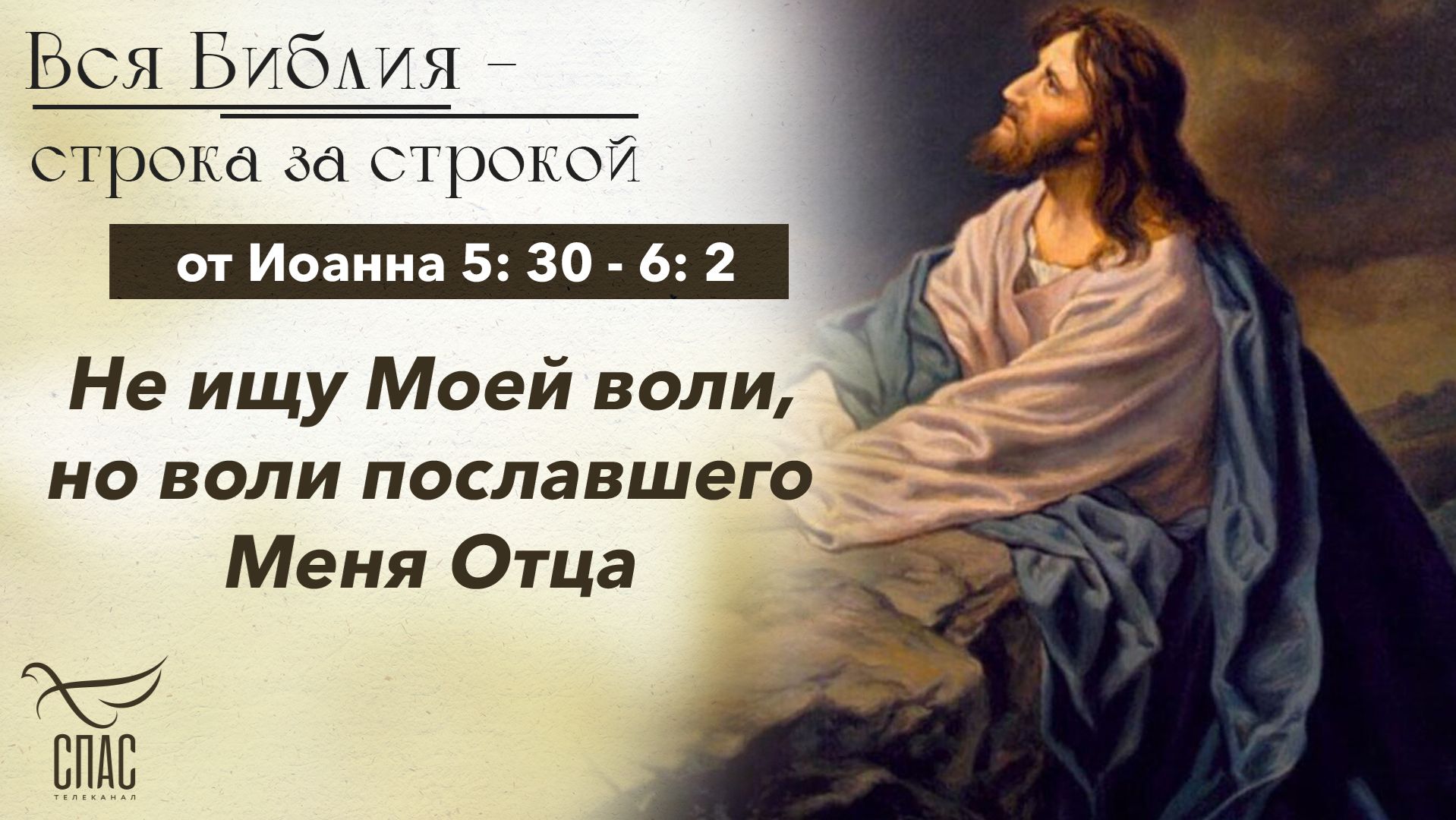 Евангелие от Иоанна 5: 30 — 6: 2 / Вся Библия строка за строкой