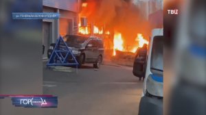 В районе Митино загорелся автосервис