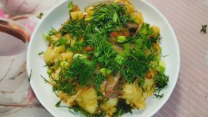 Жареный картофель.