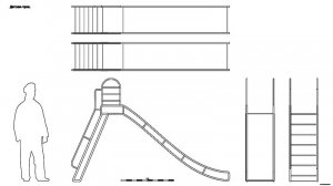 Детская горка. Чертёж.
