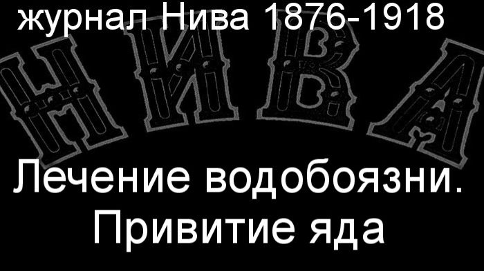 Лечение водобоязни.Привитие яда.Мейер,описание журнал Нива 1876-1918 смотреть онлайн