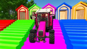Весёлые тракторы на ферме — мультфильм для самых маленьких.