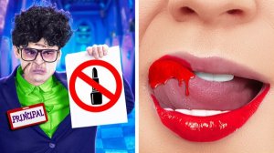 💄 Как пронести косметику в Школу Монстров 😈 Гениальные лайфхаки | 123 GO!