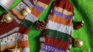 Отчёт за декабрь вСП"Носочная коробочка5"с Еленой Велиной.Интарсия по кругу.Видео автора В.Волкова
