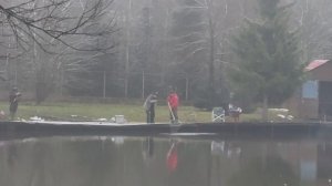 Утро,до запуска.Основной водоём