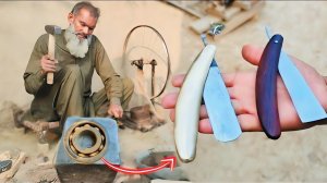 Кузнец из ржавого подшипника своими руками изготовил две опасные бритвы. Невероятный процесс