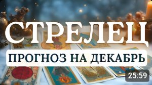СТРЕЛЕЦ ЛОВИТЕ ВОЗМОЖНОСТИ ОБЩАЙТЕСЬ НАСЛАЖДАЙТЕСЬ ЖИЗНЬЮ ПРОГНОЗ НА ДЕКАБРЬ 2025