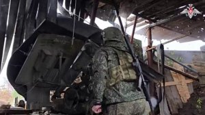 Боевая работа расчета гаубицы «Мста-Б» по уничтожению ПУ БПЛА ВСУ