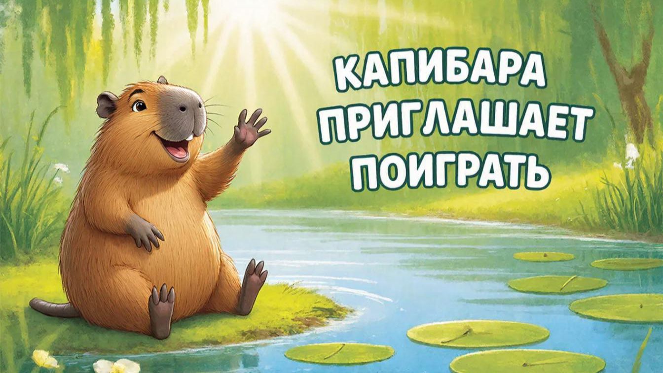 Мультик для детей. Капибара приглашает поиграть