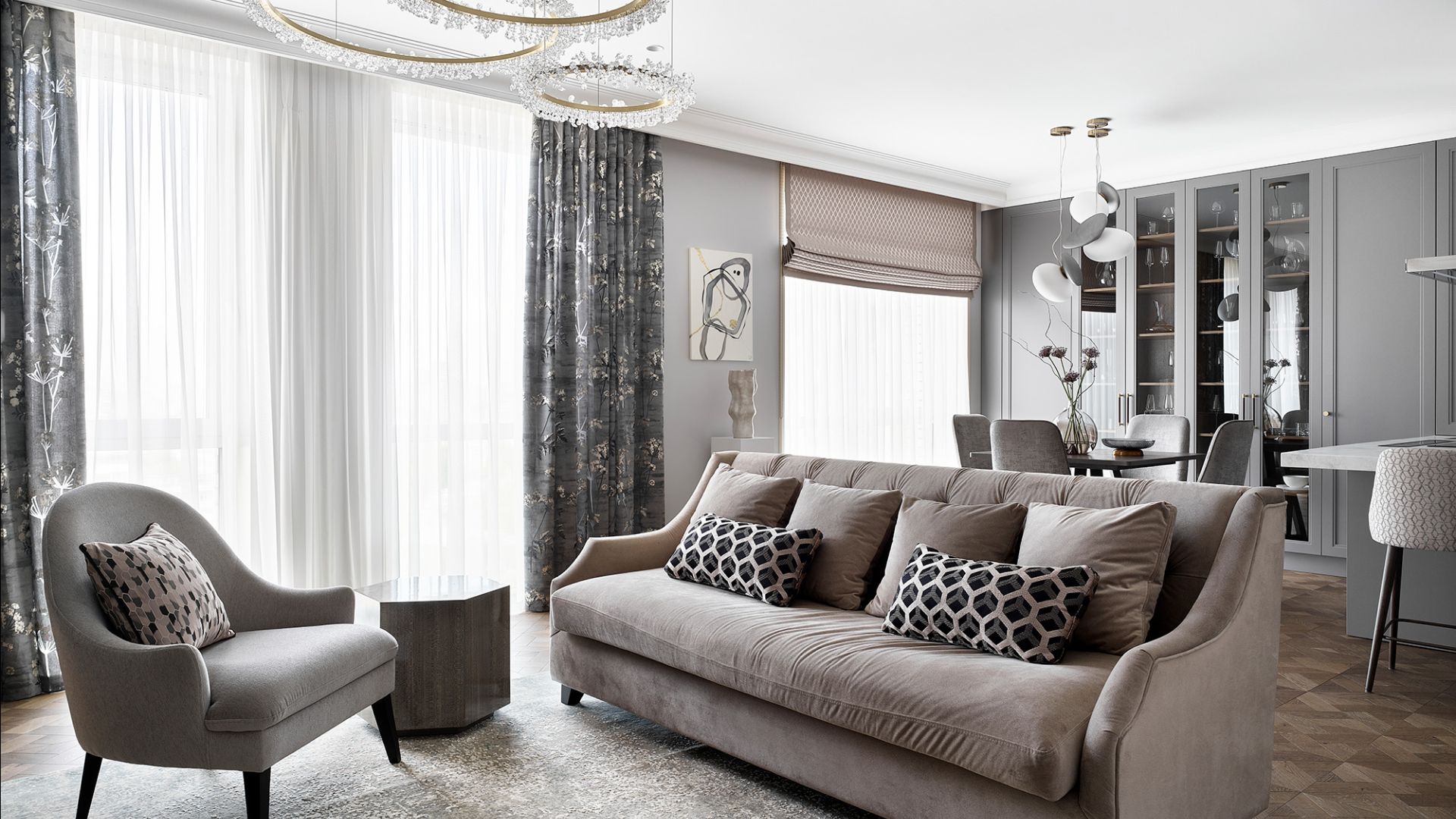 Просторная евро-трёхкомнатная квартира в ЖК бизнес-класса Хорошевский с дизайнерским ремонтом