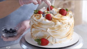 ОБОЖЖЁННАЯ МЕРЕНГА | Простой и бюджетный крем для покрытия торта