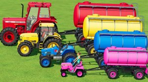 МУЛЬТИКИ ПРО ТРАКТОРА И МАШИНКИ НА ФЕРМЕ ДЛЯ ДЕТЕЙ, ГОНКИ МАЛЕНЬКИХ И БОЛЬШИХ ТРАКТОРОВ С ПРИЦЕПОМ!