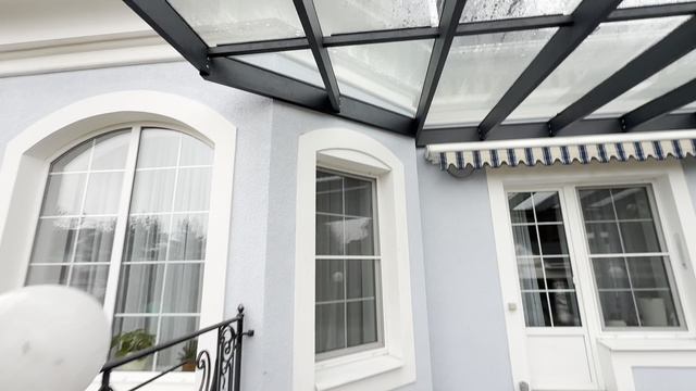 Стеклянный навес для террасы