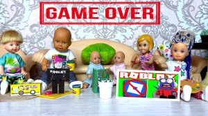РОБЛОКС ЗАБЛОКИРОВАЛИ😱, ДЕТИ РАЗБЛОКИРОВАЛИСЬ😄 Веселая семейка Катя и Макс куклы БАРБИ видео