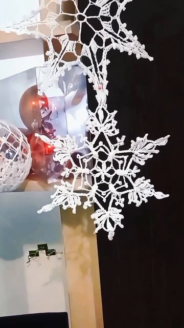 СНЕЖИНКА "Северное кружево" ❄ вязаная крючком🌲#новогоднийдекор
#Губкин 
#ручнаяработа
#подарок2025
