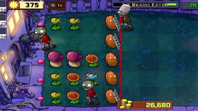 Прохожу "Тотальные орехи" в PVZ 1
