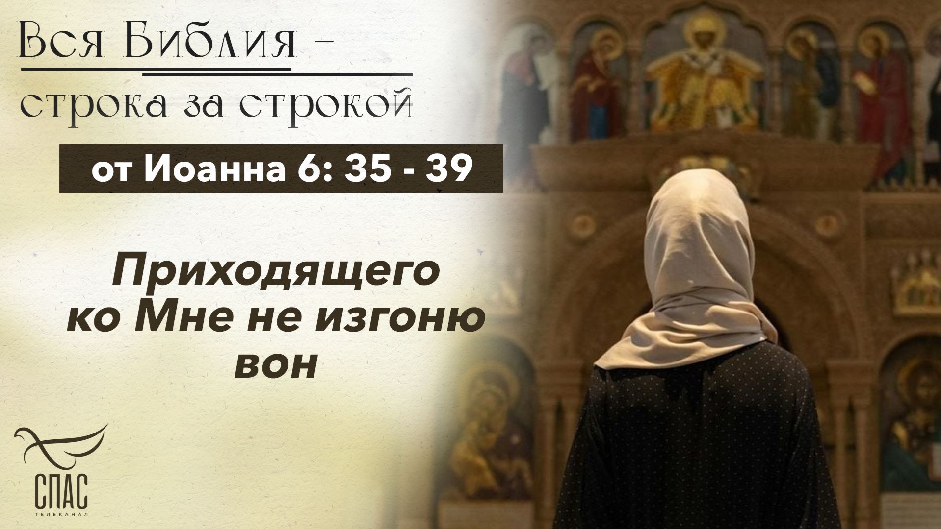 Евангелие от Иоанна 6: 35 — 39 / Вся Библия строка за строкой