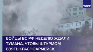 Бойцы ВС РФ неделю ждали тумана, чтобы штурмом взять Красноармейск