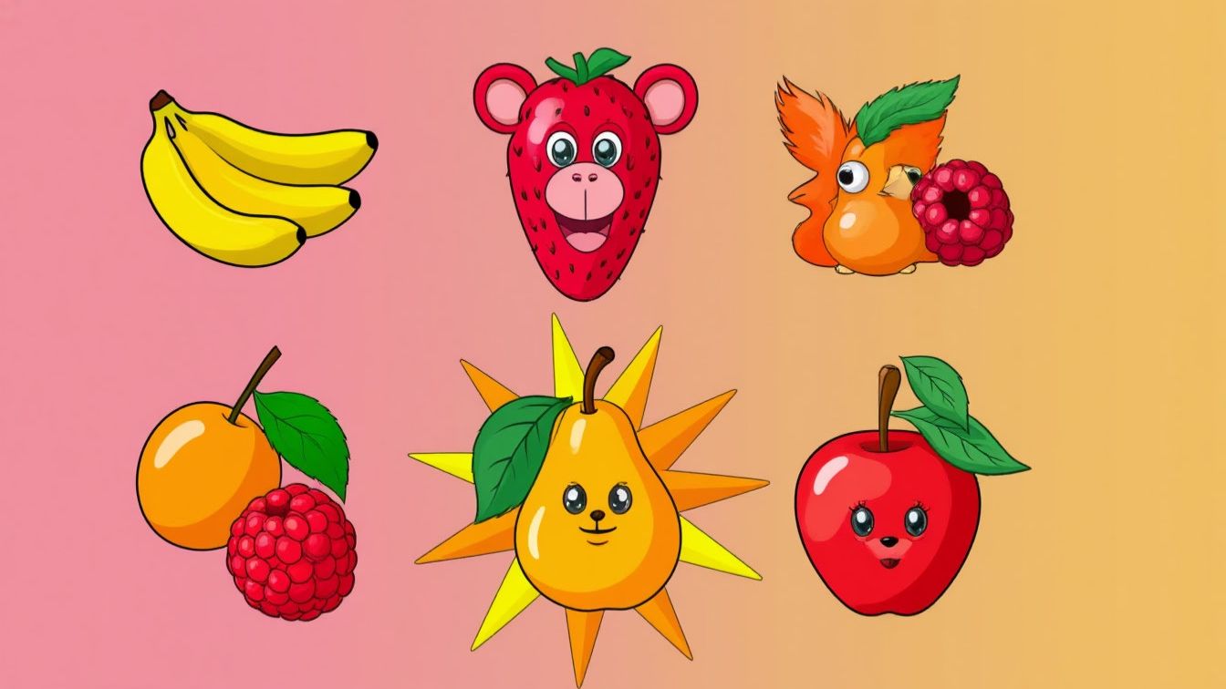 Мультики для детей, пазл из фруктов смотреть онлайн