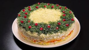Мой ФИРМЕННЫЙ САЛАТ НА НОВЫЙ ГОД! Нежнее, чем Оливье, сытный, красивый и без лишней возни