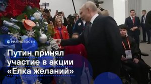 Путин принял участие в акции "Елка желаний"